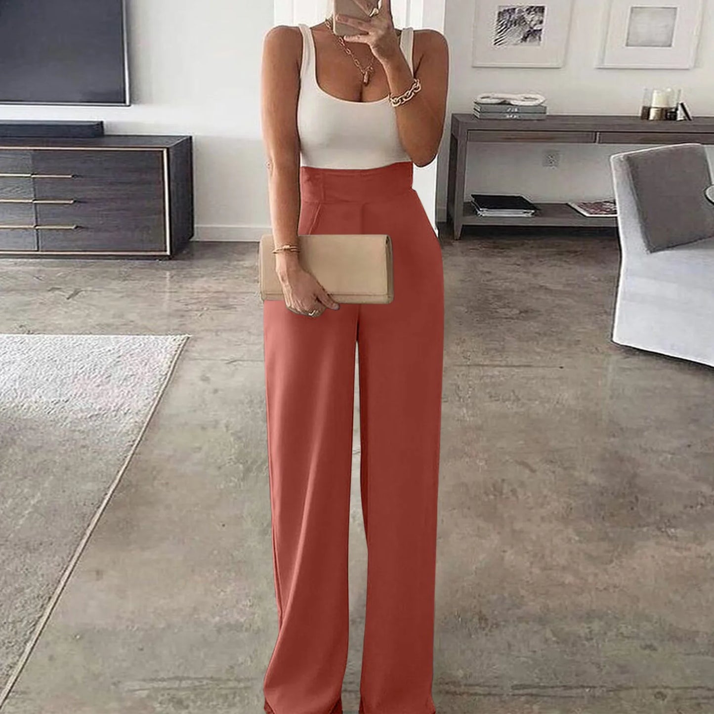 Sexy Rompers Jumpsuit Pants For Women Sleeveless Outdoor Fashion Causal Sleeveless Wide Leg Trousers Elegant Workplace Clothing Badiee Stylez