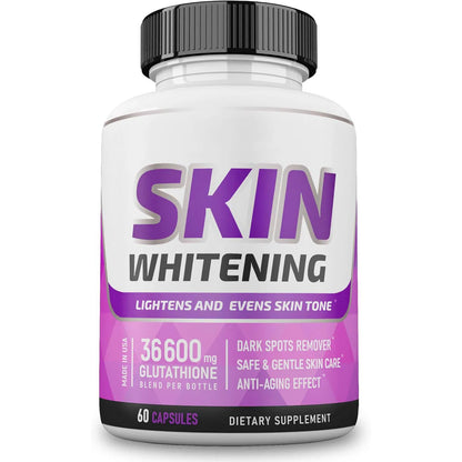 Glutathione Whitening Pills for Dark People, Women & Men Lightening Pills Whitening Capsules Supplement for Dark Spot Remover 1Bottle