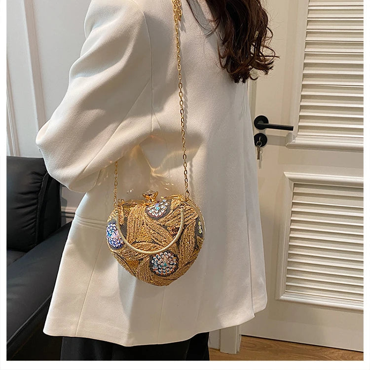 Luxury Gold Clutch Bags for Women 2025 Party Bags Evening Purse Designer Crossbody Bag New in Handbag Ladies hand bag sac femme