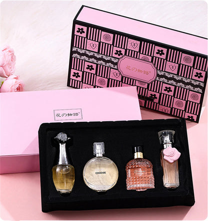 Brand Gift Box 4Pcs Set Perfume Women Parfum Femme 100ml Fresh Natural Floral Scent Spray Feminino Perfumes De Mujer Originales Badiee Stylez