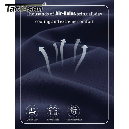 TACVASEN UV Block Fishing Shirts Mens Lightweight Quick Dry Short Sleeve Shirt Breathable Outdoor Hiking Shirt Fishing Shirts