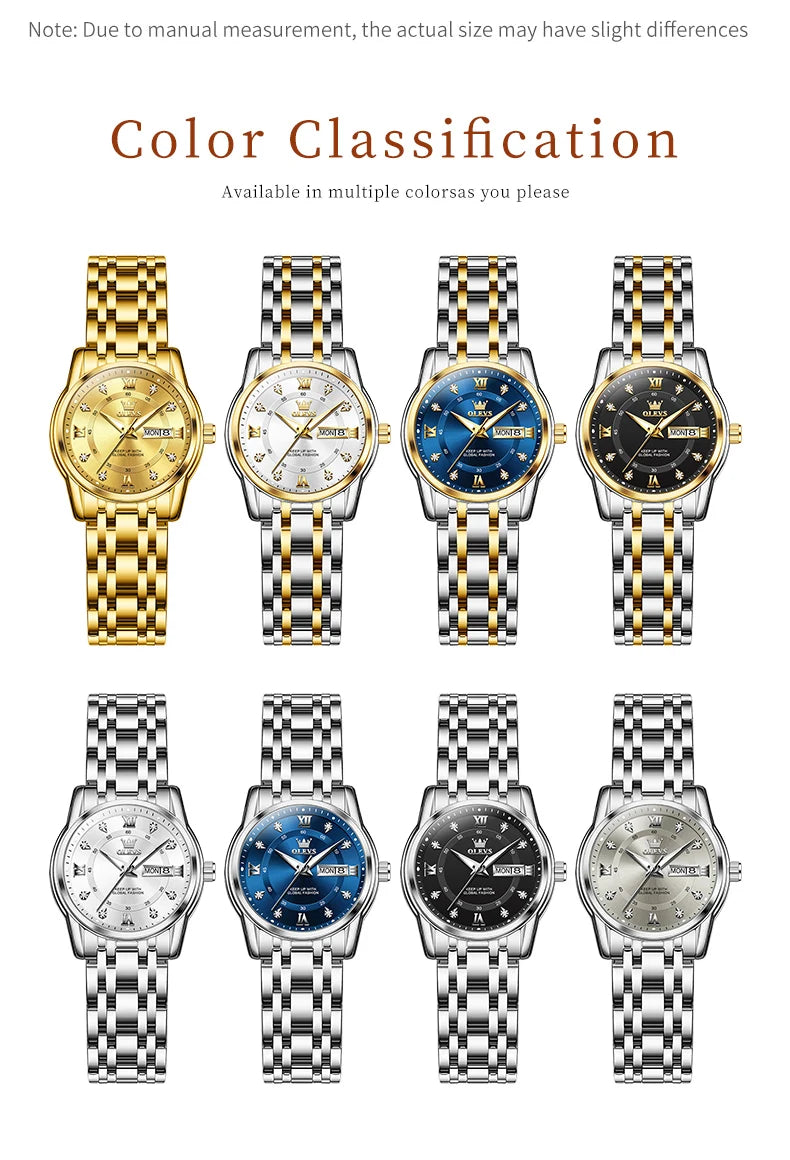 OLEVS 5513X Women Watch Original Fragrant Quartz Wristwatch Automatic Date Watches For Women Waterproof Luminous Gifts For Women