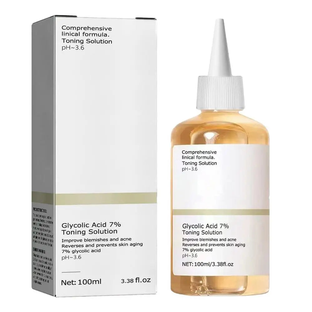 The Glycolic Acid 7% Toning Solution 100ml Repairing Facial Oil Nourishing Gentle Glycolic Acid Toner Face Essence