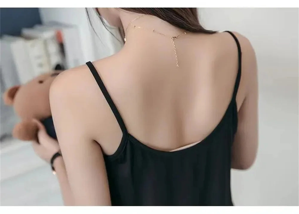 Solid Color Women Ice Silk Pajamas Sleepwear Pajama Set Satin Camisole Shorts Low Cut Comfortable Casual Summer Smooth Soft