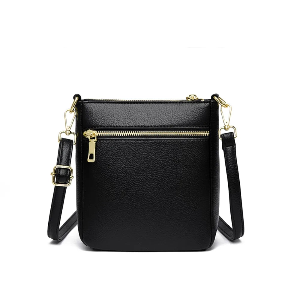 Three Zippers Design Crossbody Bags for Women Soft Leather Handbags High Quality Shoulder Bag Bolsa Women Messenger Bags Sac