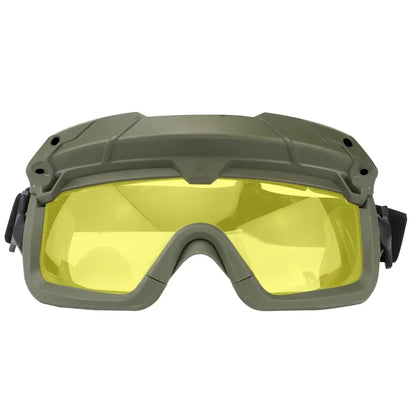 Sports Sunglasses for Men Women 2 Modes Airsoft Goggles Riding Eye Protection for Hiking Paintball Hunting Gear G with yellow lens