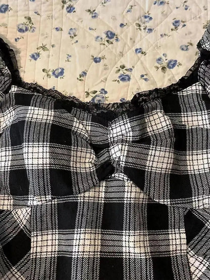 Y2k Harajuku Lattice Vintage Sleeveless Gothic Punk Summer Dresses Slim 2024 Short Dress Lace Sexy Korea Fashion Women Dresses Badiee Stylez