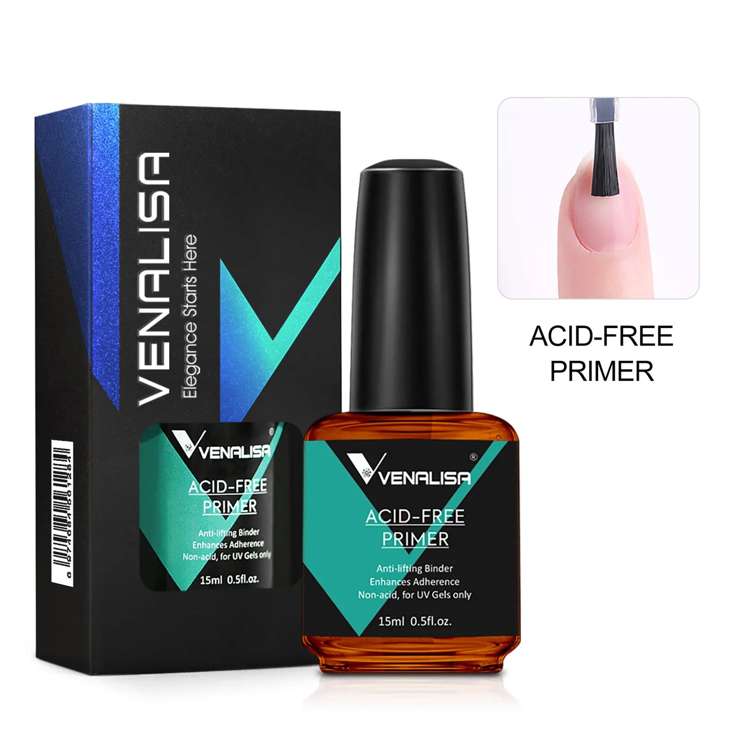 Venalisa 15ml Nail Prep Dehydrator Fast Dry Acid-Free Primer Bond Natural for Builder Jelly Gel Nail Gel Polish Color GelVarnish