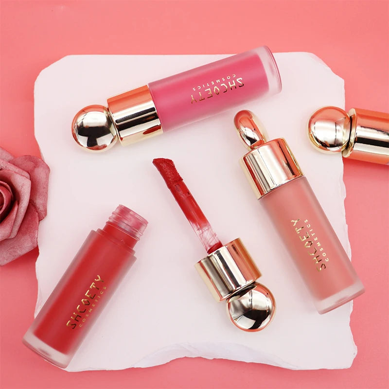 New Liquid Cheek Blush Facial Nourishing Blusher Gel Cream Multi-purpose For Eyes Lips Makeup Blush Stick Cosmetics With Sponge