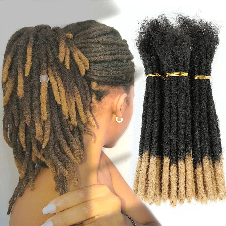Kinky Straight Human Hair Dreadlocks Loc Extensions Wholesale Crochet Braids Peruvian Remy Hair Extensions 10 20 40 60 Strands Badiee Stylez