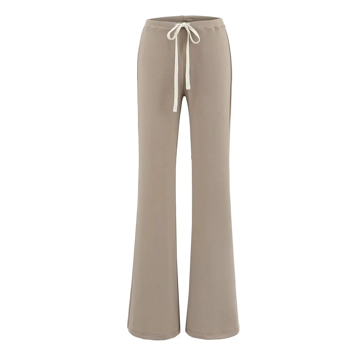 High waisted wide leg micro flared pants spring new style with a drooping feel, home stretch casual pants pantalones mujer