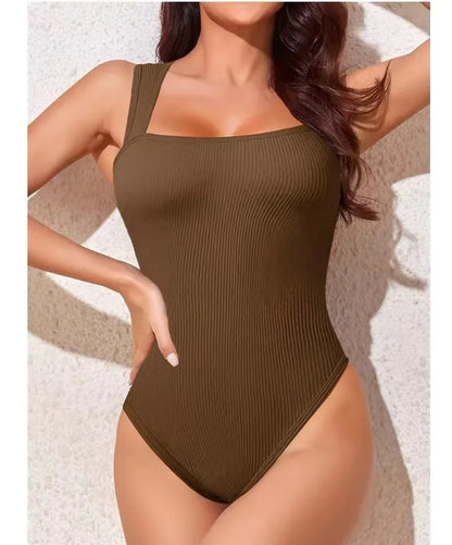 Thread Knit Short Bodysuit Women Seamless Sleeveless Bodysuit High Elastic Fitness Yoga Trainning Skinny Sports Unitard Jumpsuit