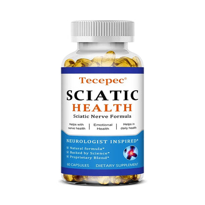 Sciatic Nerve Health Support Supplement with PEA, Vitamin B Complex, Alpha Lipoic Acid for Muscles Joints Sleep Nerve Support 60 count-1 bottle