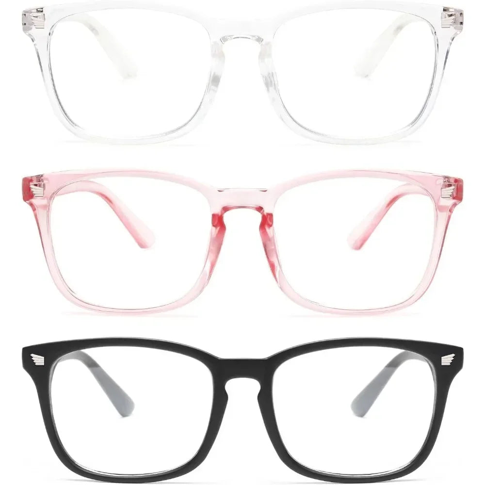 Stylish Blue Light Glasses for Woman - Computer Glasses 99% Blue Light Blocking - Lightweight TR90 Frames - 3 pack Badiee Stylez