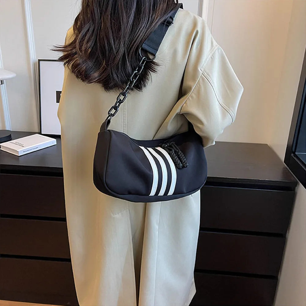 Fashion Crossbody Bag for Women Purse Oxford Tote Bag Fashion Chain Aesthetic Handbags Travel Bags