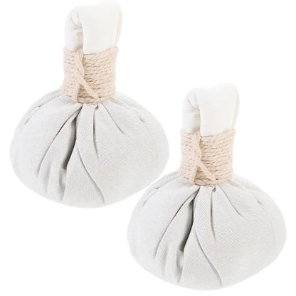 2pcs Chinese Herbal Pouches Spa Massage Pouches Herbal Massage Balls Warming Bags Thai Massage Balls Bath Compress Balls