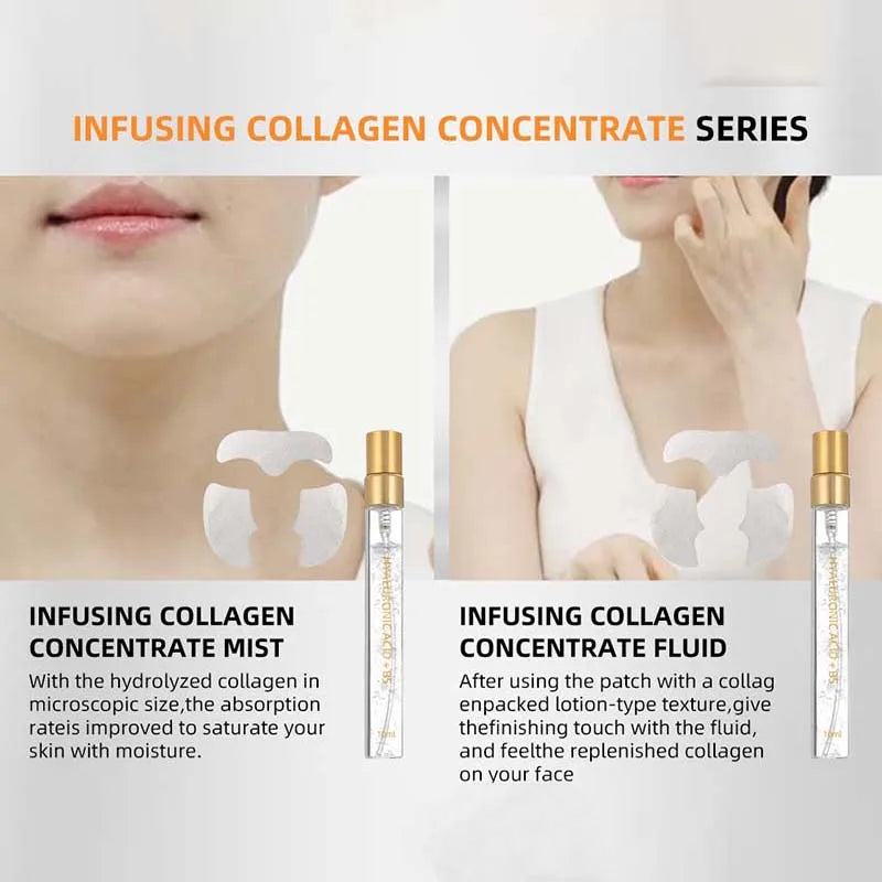 Soluble Collagen Anti-Aging Mask Essence Set Face Filler Collagen Protein Mask Remove Wrinkles Firming Serum Skin Care Set