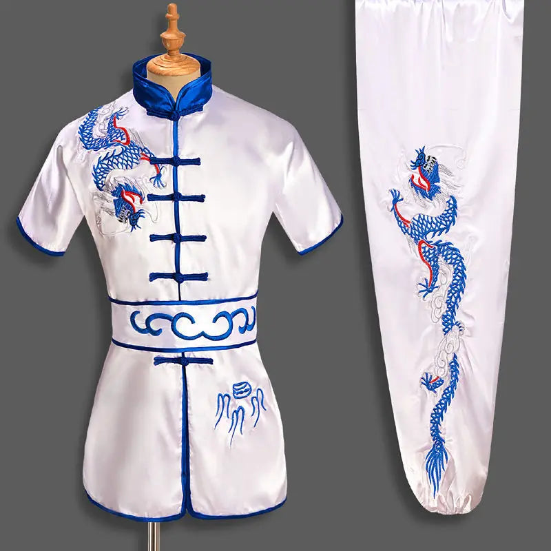 Men Women Chinese Traditional Dragon Wushu Uniform Kung Fu Clothing Set Martial Arts Uniform Tai Chi Kleding Taoist Shaolin Badiee Stylez
