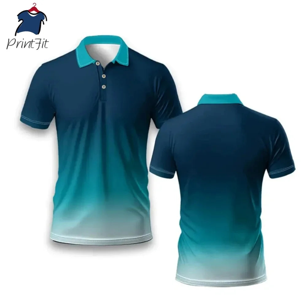 Men's Summer Striped Polo Shirt - Oversized Short Sleeve Sportswear | Confident Style for Every Occasion