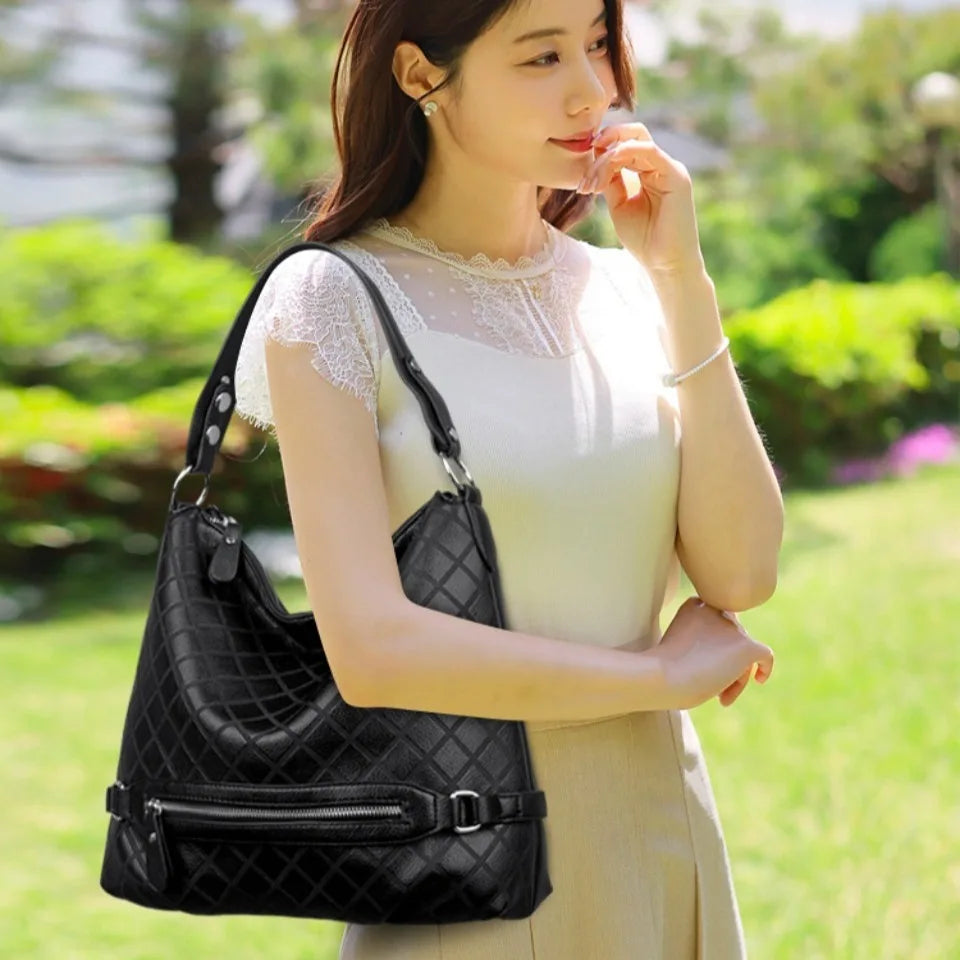 Genuine Brand High Quality Leather Casual Tote Luxury Handbags Women Bags Designer Shoulder Underarm Bags for Women Bucket Sac