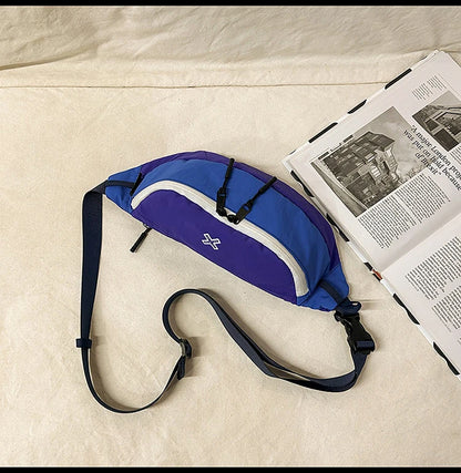 Casual Waterproof Chest Bags Large Capacity Crossbody Bags Korean Fashion Waist Bag Fanny Pack for Women Men's Travel Bag Banana