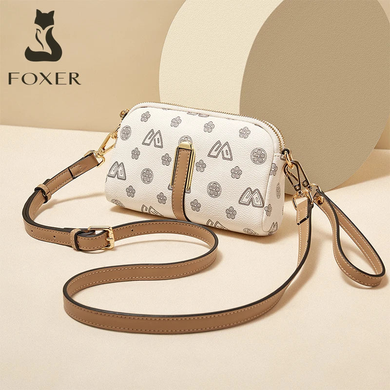 FOXER Women Small Crossbody Bag Shoulder Bag with Wrist Strap Lady Fashion Messenger Bag Mini High Quality Cellphone Purse 9158064F1D