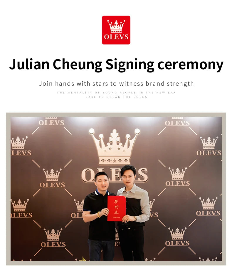 OLEVS 2910 Original Quartz Watches for Women Rhombus Steel Strap Waterproof Luminous Calendar Elegant Luxury Ladies Wristwatches