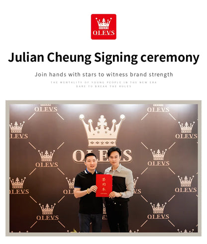 OLEVS 2910 Original Quartz Watches for Women Rhombus Steel Strap Waterproof Luminous Calendar Elegant Luxury Ladies Wristwatches