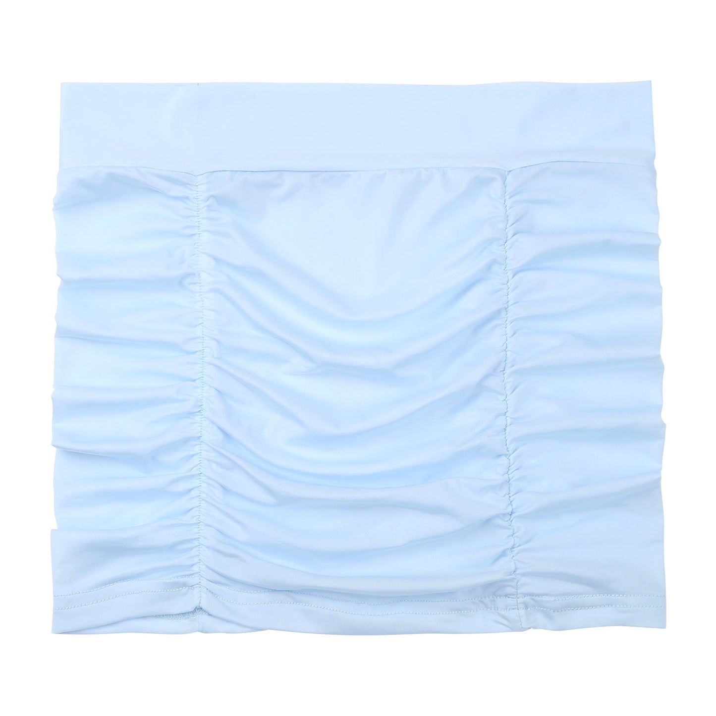 Womens Sexy Bodycon Mini Skirt Ruched Elastic Bands Semi-Sheer Skirt Hip Wrap Lingerie Nightwear Pencil Pole Skirt for Nightclub