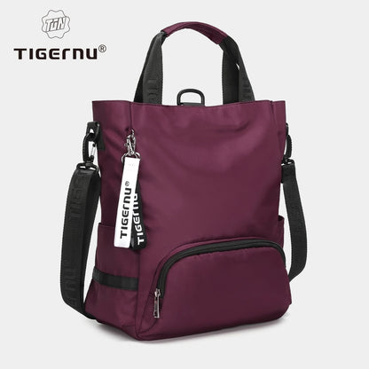 Tigernu Fashion 3 In1 Women Backpack Bag Leisure Tote Bag Shoulder Bag Light Weight College High School Bag Girls Handbag Female Wine
