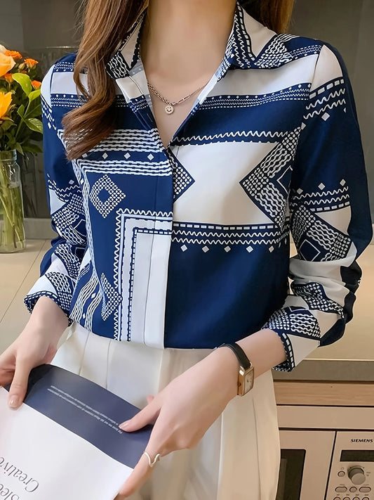 Fashion ladies shirts New elegant Women Blouses Long Sleeve Button-Down Tops blusa mujer