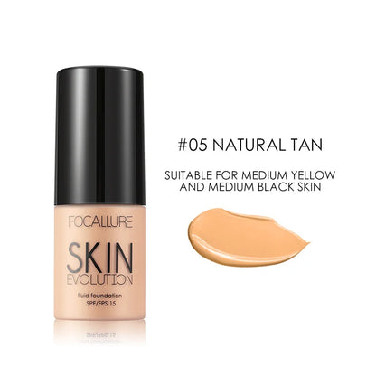 Focallure Base Face Liquid Foundation Cream Full Coverage Concealer Oil-control Moisturizing Foundation Cream Makeup For Women 05