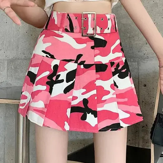 Short Mini High Waist Gyaru Skirts for Women Pleated Pleat Quality Modest Premium Aesthetic Stylish Y2k Vintage V Woman Skirt Pink Skirt