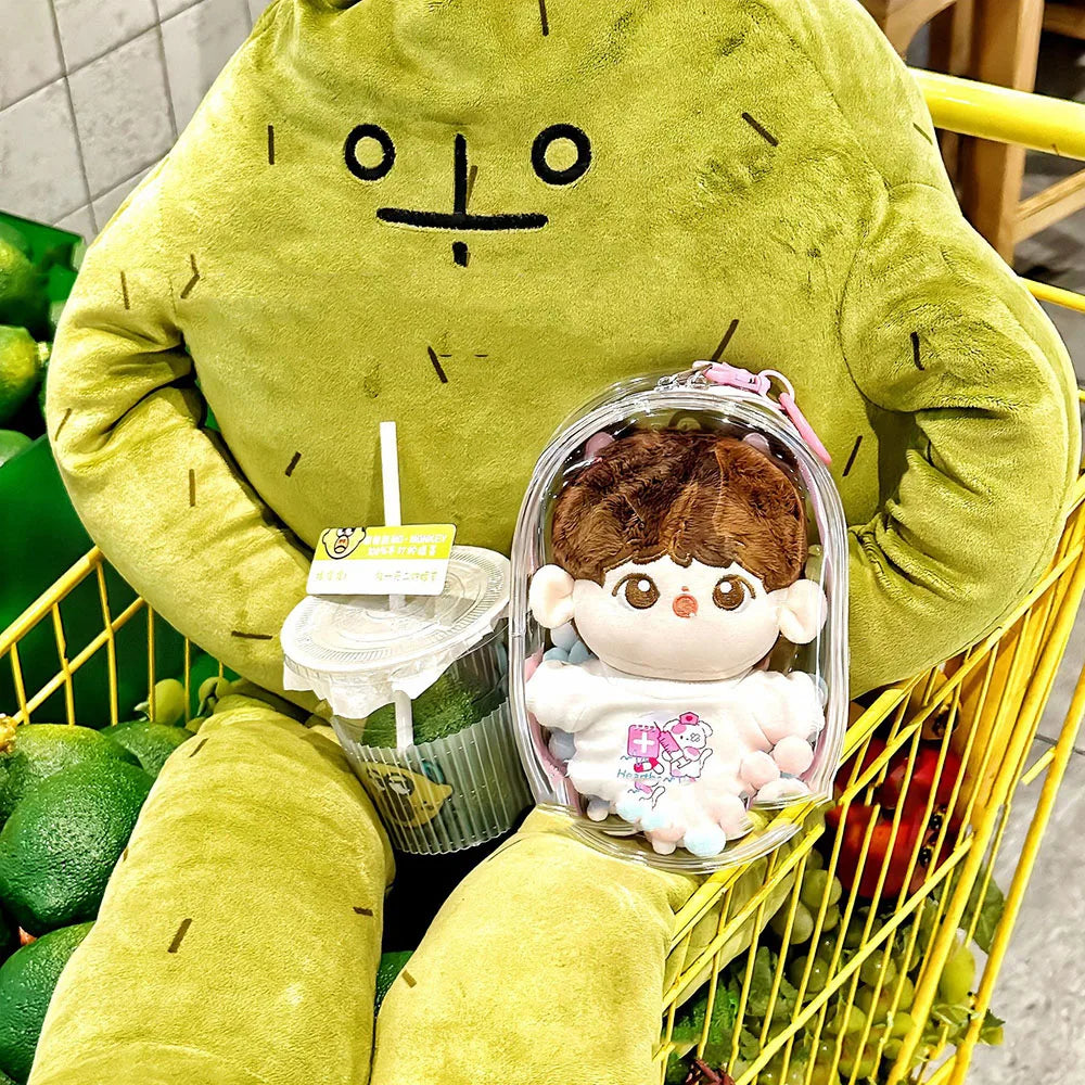 Transparent Outdoor Bag with Keychain Mystery Doll Display Storage Bags Dust-Proof Organizer Pouches Classic Doll Storage Bags