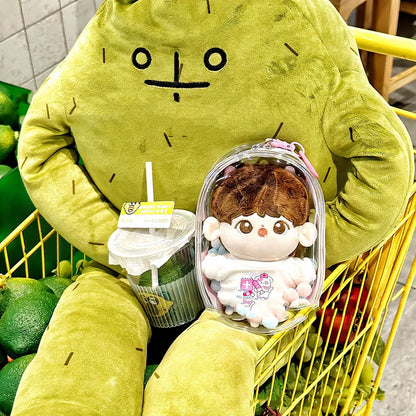 Transparent Outdoor Bag with Keychain Mystery Doll Display Storage Bags Dust-Proof Organizer Pouches Classic Doll Storage Bags