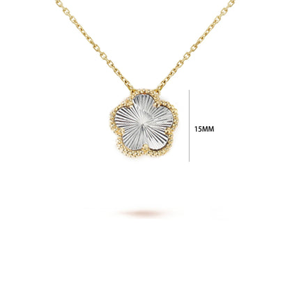7 colors classic simple five-leaf flower pendant necklace natural stones clover Choker Chain for women party daily wear jewelry 20