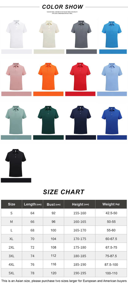 Sublimation Blank Polo Shirts Men Summer Short Sleeve Collar T Shirt Wholesale Casual Polo Tshirt For Men Camisas Para Hombres