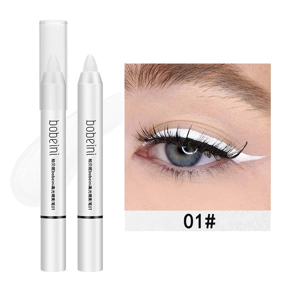 Eye Makeup Highlighter Pencil, Undereye Brightener Pencil, Dual-End Eye Shadow Stick, Smudge-Proof Eye Makeup 202311-01