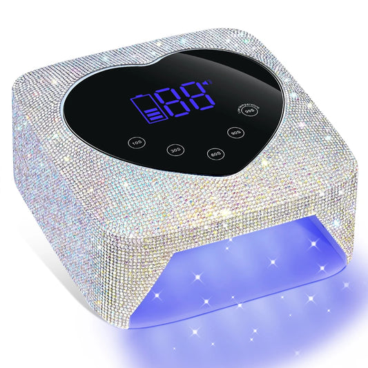 30LEDS Rechargeable Nail Lamp Professional UV LED Lamp With Diamonds 72W Gel Polish Nail Drying For Nail Polish Manicure Tools X20 Diamond United States