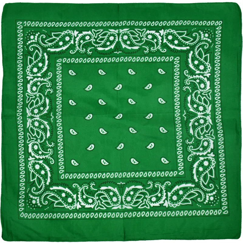 Outdoor Cycling 53cm Cotton Square Scarf Women Men Paisley Print HipHop Bandanas Scarves Headband Handkerchief Hair Mask Badiee Stylez