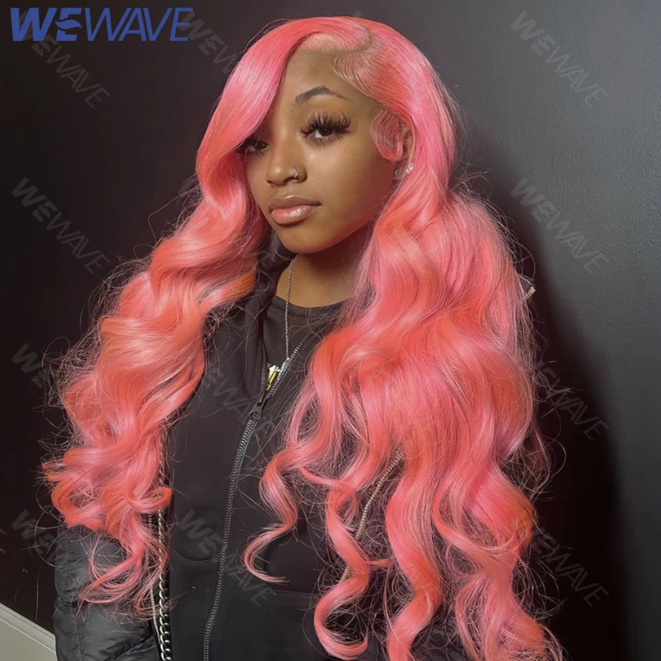 Loose Body Wave Light Pink Lace Front Wig Human Hair 13X6 Hd Lace Frontal 613 Colored Wig 13X4 Brazilian Pre Plucked Wig 36 Inch 13x4 frontal wig