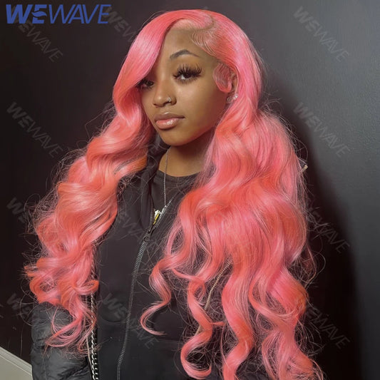 Loose Body Wave Light Pink Lace Front Wig Human Hair 13X6 Hd Lace Frontal 613 Colored Wig 13X4 Brazilian Pre Plucked Wig 36 Inch 13x4 frontal wig