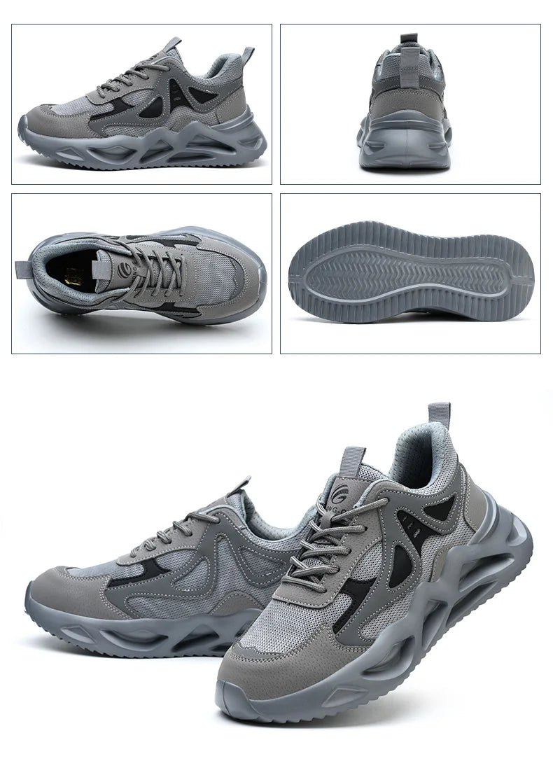 Lightweight Safety Shoes Men Women Work Shoes Steel Toe Cap Working Boots Sneakers Man Women Breathable Shoes Tactical Boots - Badiee Stylez