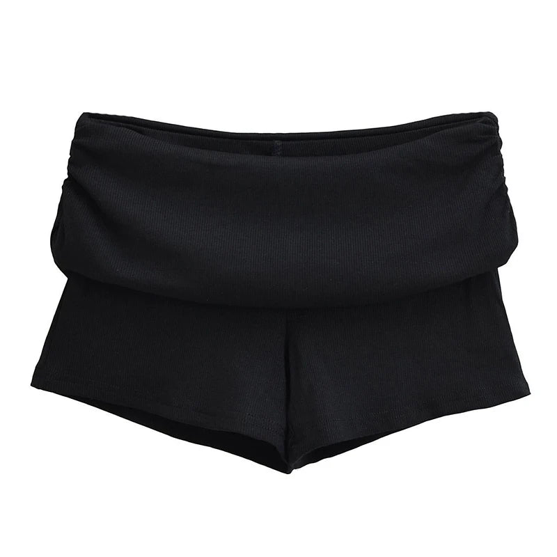 Fashion Elastic Slim Fit Pure Desire Sexy Casual Hot Girl Sports Shorts For Women Black