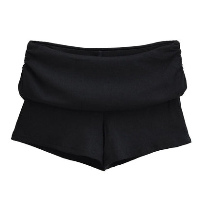 Fashion Elastic Slim Fit Pure Desire Sexy Casual Hot Girl Sports Shorts For Women Black