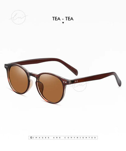 LM Retro Round Sunglasses Women Men Ultralight TR90 Polarized Unisex Driving Shades Vintage Sun Glasses UV400 Gafas De Sol