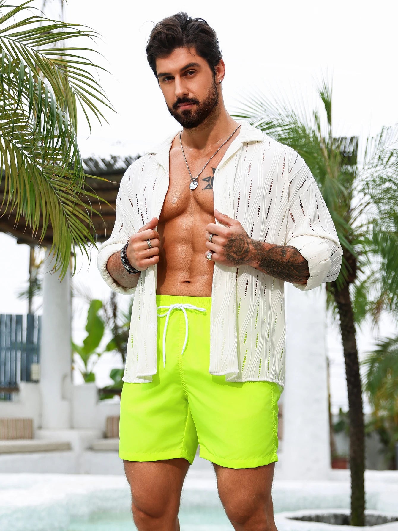 Summer holiday fluorescent coloured beach shorts shorts Badiee Stylez