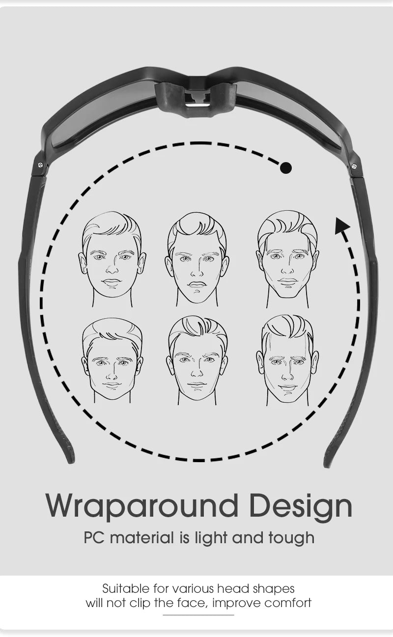 SCVCN Outdoor Photochromic Cycling Glasses Bike Sunglasses Men UV400 Eyewear Sports MTB Goggles Bicycle Riding Women Hiking New