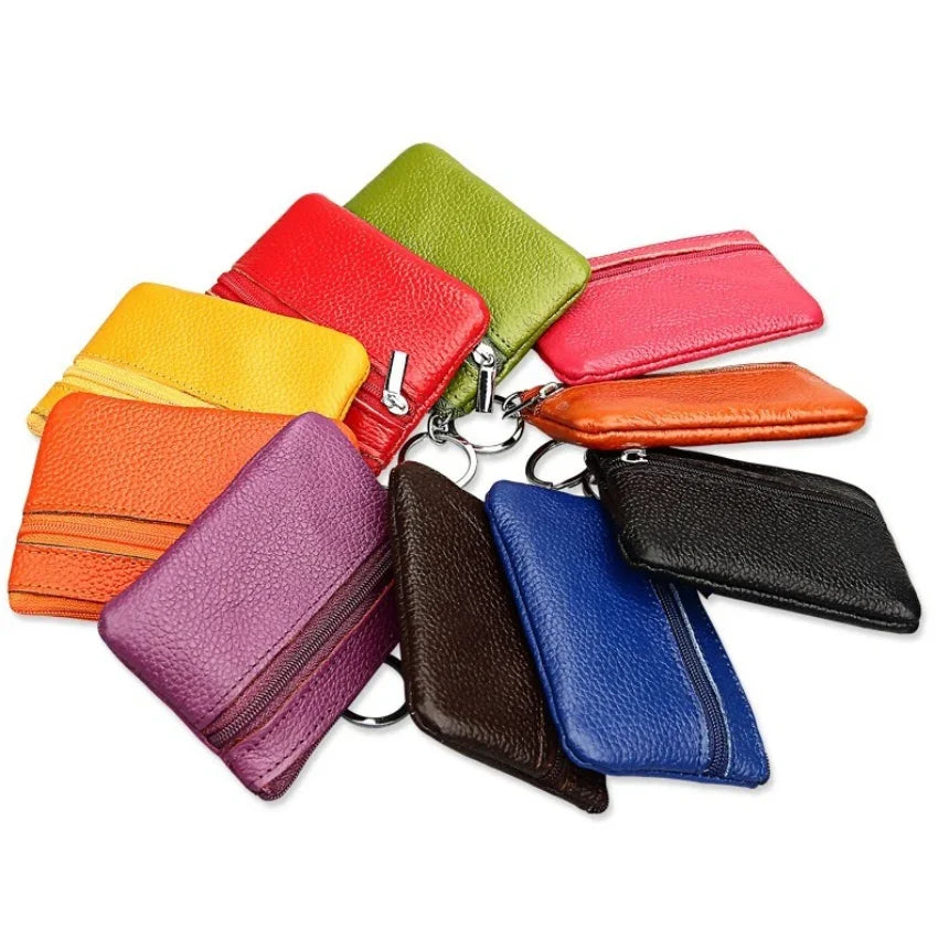 PU Leather Coin Purses Women Small Change Money Bags Pocket Wallets Key Holder Case Mini Functional Pouch Zipper Card Wallet