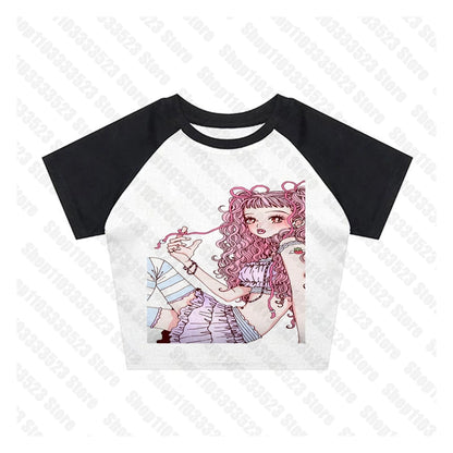 Gothic E-girls Aesthetic graphics Harajuku Women's Tank Women Grunge Crop Tops Y2k style Clothes Gothic Y2k style Punk Baby Tank white 1